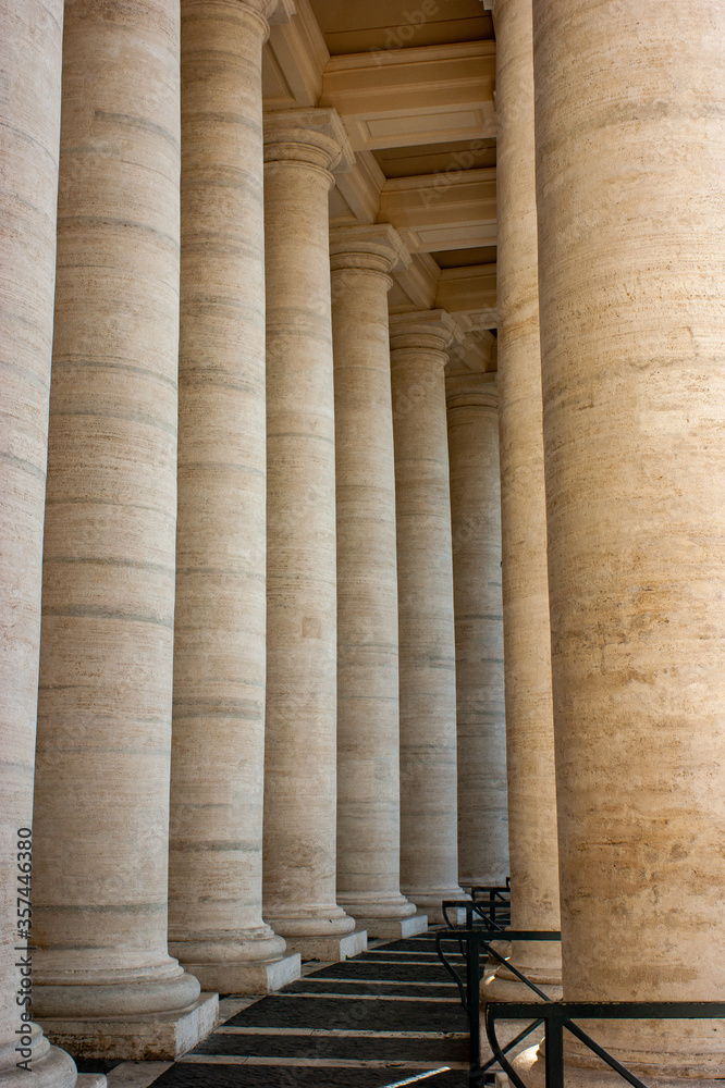Curved Walkway through Pillars Curved Walkway through Pillars
