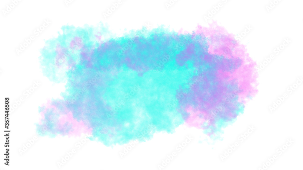 Turquoise and pink watercolor background