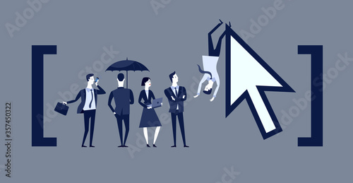 different types of people in business. vector illustration