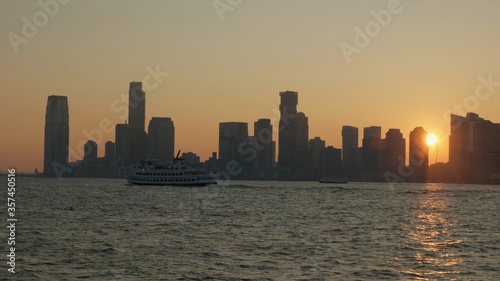 sunset over the city