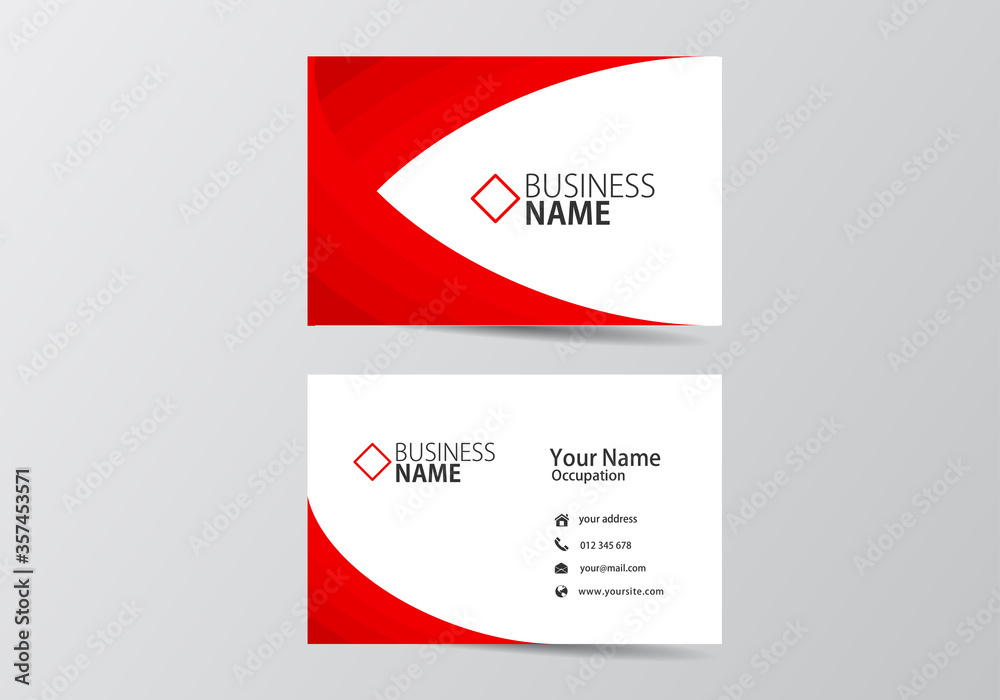 Red modern business card. visiting card template two sides
Red modern business card. visiting card template two sides