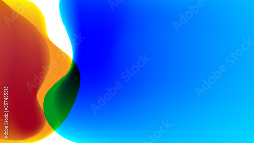 Colorful background blending overlapping posters, book covers, brochure templates.