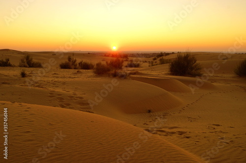 Sunrise in the Thar desert of India