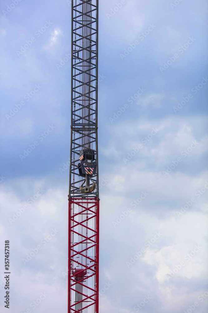 Construction work. Construction, Construction crane, Sky. Construction work. Construction, Construction crane, Sky.