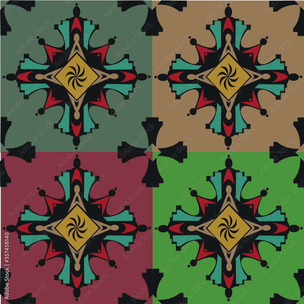 seamless pattern with floral ornament seamless pattern with floral ornament