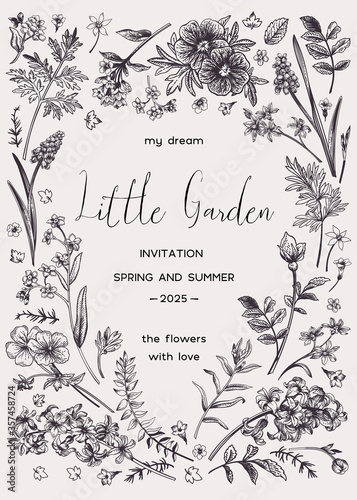 Black and white invitation card.