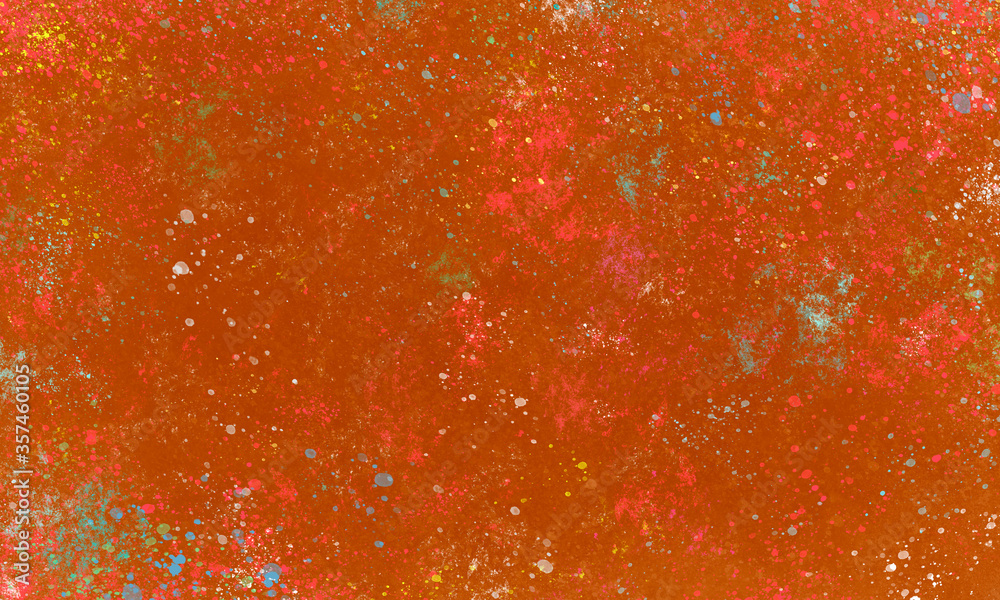 abstract red grunge background with chaotic blots and dots