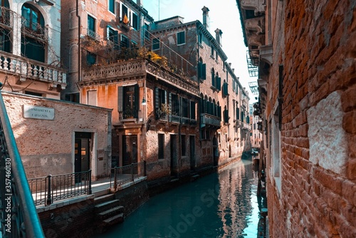 View of the famous canals in Venice, Italy