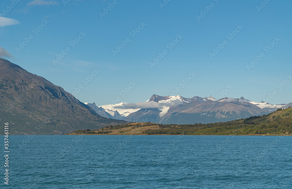 View of the Andes Montains from Argentino Lake