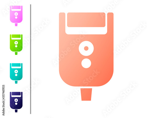 Coral Electric razor blade for men icon isolated on white background. Electric shaver. Set color icons. Vector Illustration