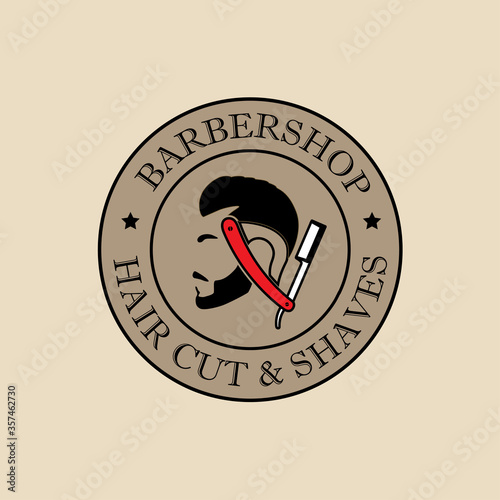 Barbershop banner, logo, label