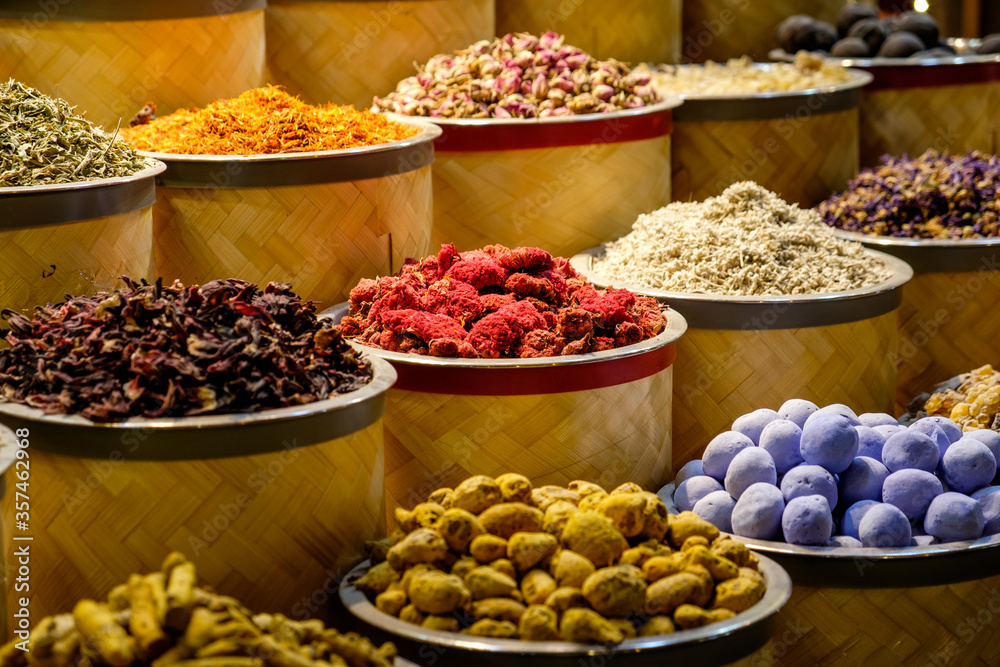 Spices for sale in middle eastern market
