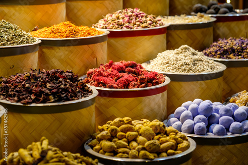 Spices for sale in middle eastern market