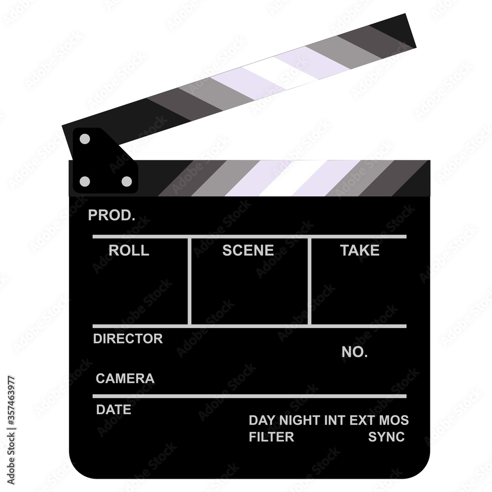 Obraz premium movie clapper board vector