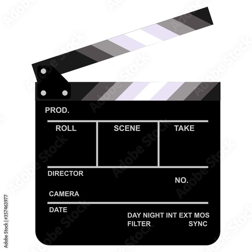 movie clapper board vector