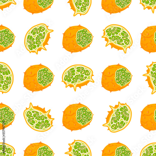 Illustration on theme big colored seamless kiwano
