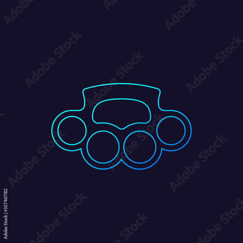 knuckles line vector with gradient