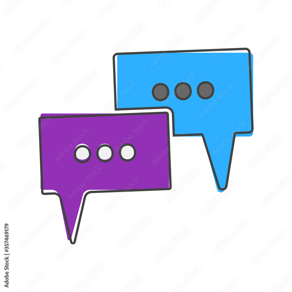 Vector icon cloud with thoughts with three dots. Icon cloud is silent cartoon style on white isolated background. Vector icon cloud with thoughts with three dots. Icon cloud is silent cartoon style on white isolated background.