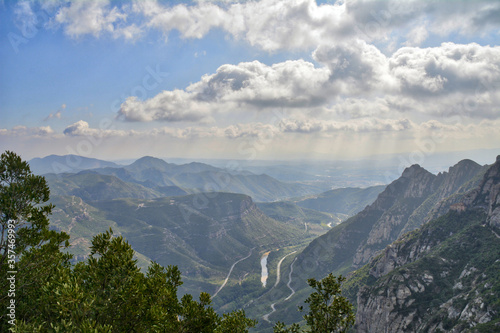 mountain landscape with clouds