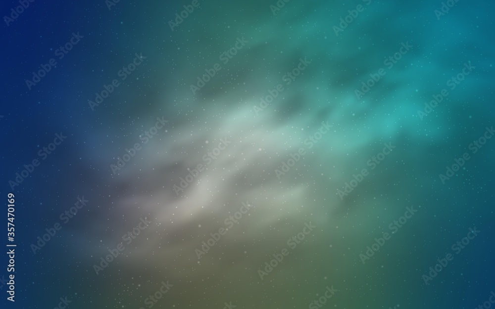 Light Blue, Yellow vector texture with milky way stars.