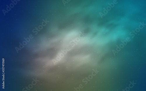 Light Blue, Yellow vector texture with milky way stars. © smaria2015