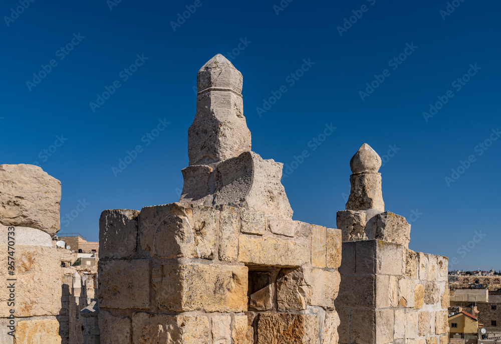 Fortification medieval walls of Jerusalem, Israel. Fortification medieval walls of Jerusalem, Israel.