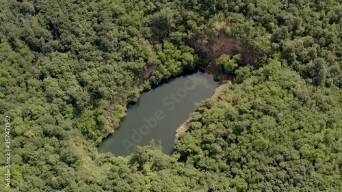 Apc city Maar  in Hungary. One of rare mine lakes in this country. It has all around untouchable nature. This lake in of the Somlyo hills. Perfect tour place. photo