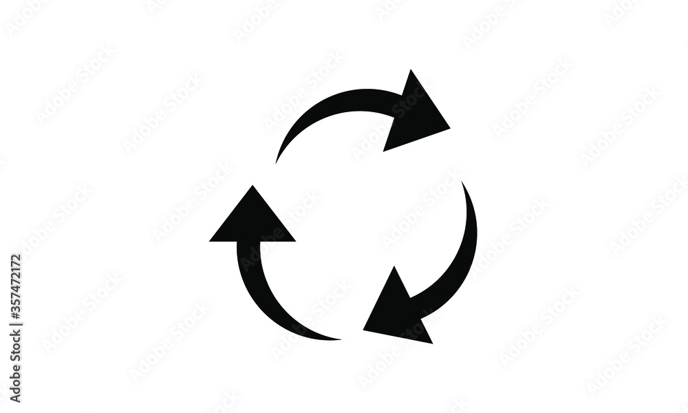 Recycle symbol silhouette in black
Recycle symbol silhouette in black