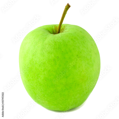 Green fresh apple isolated on white background