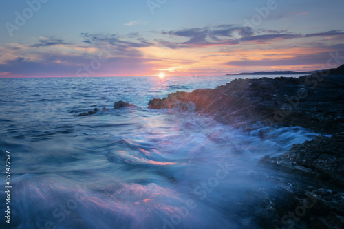 Sunset at Shore of Mediterranean Sea © JanBainar