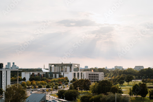 Εκτύπωση καμβά Berlin, Germany - May, 2020 cityscape of Berlin with the Bundeskanzleramt