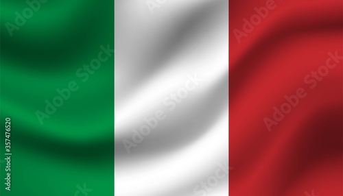Flag of Italy background template.
