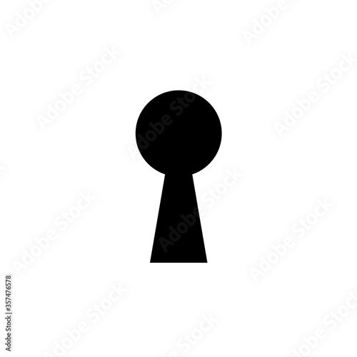 keywhole icon vector illustration.key whole opportunity concept symbol. door lock shape logo. enter access silhouette. mystery effect.