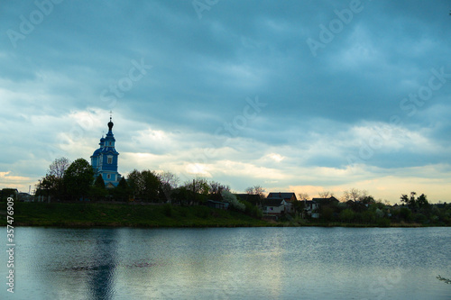 old church which stands on the lake