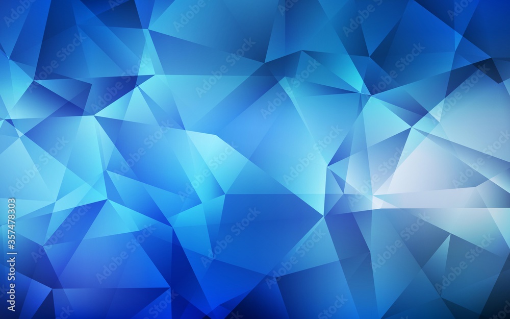 Light BLUE vector shining triangular layout. Light BLUE vector shining triangular layout.