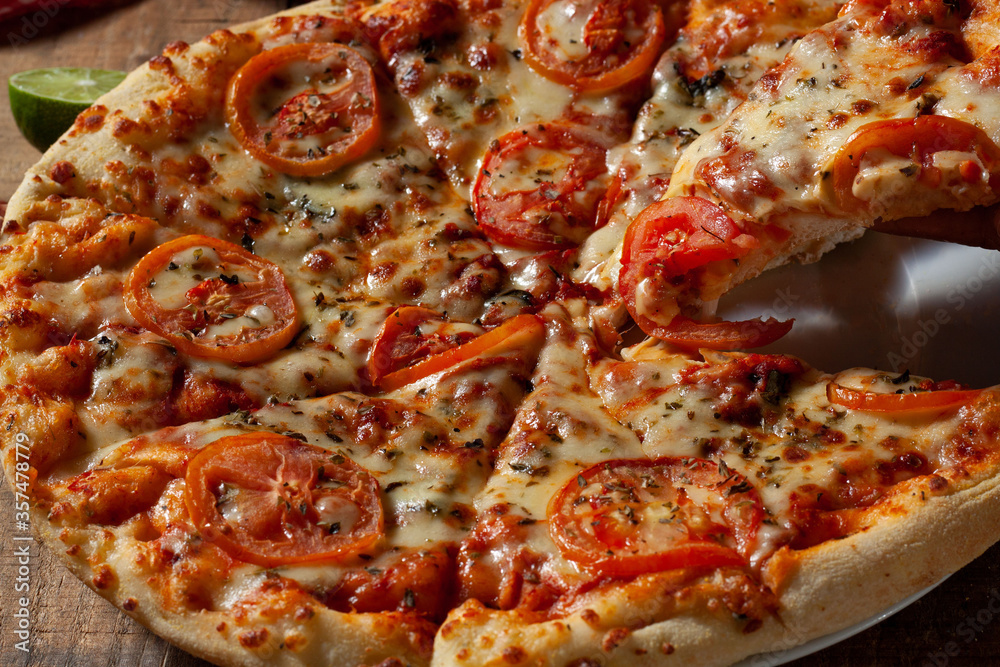 pizza on a white background pizza on a white background