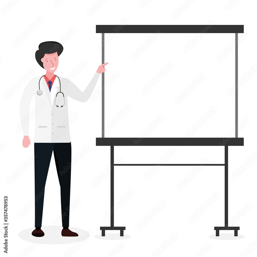The health template of a doctor explaining health The health template of a doctor explaining health