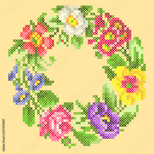 cross stitch garland 