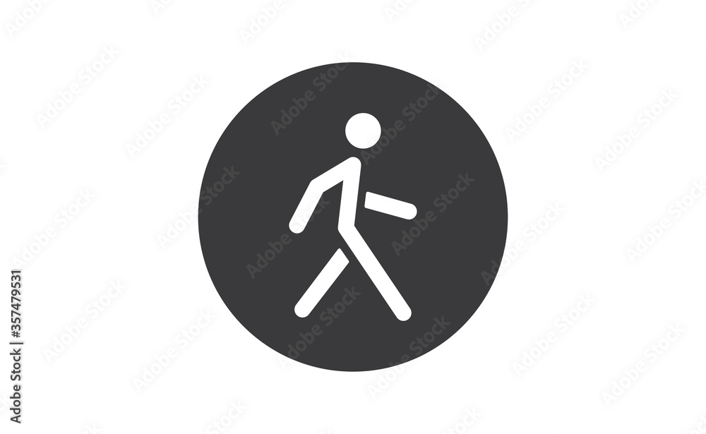 Person walking vector icon. Human figure walk sign. Person walking vector icon. Human figure walk sign.