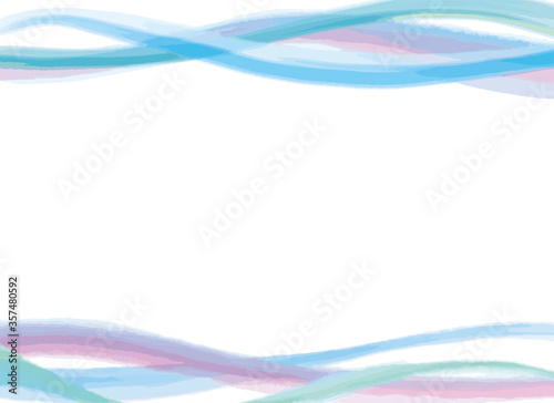 水の流れを思わせる抽象的な水彩風ベクターイラスト