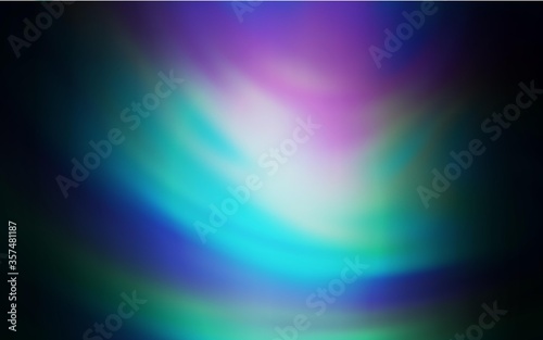 Dark Blue, Green vector blurred shine abstract template.