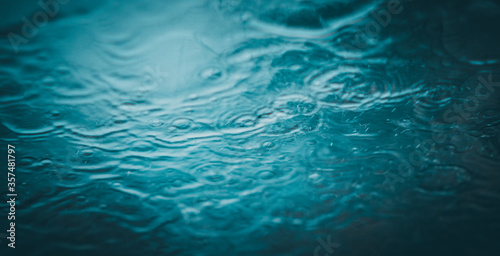 abstract blue water on window background