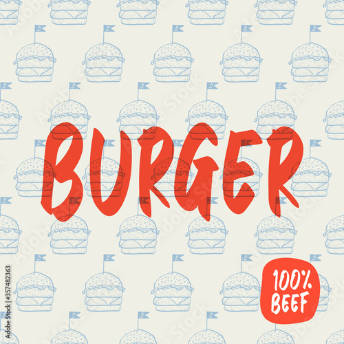 pattern burger drawing graphic background