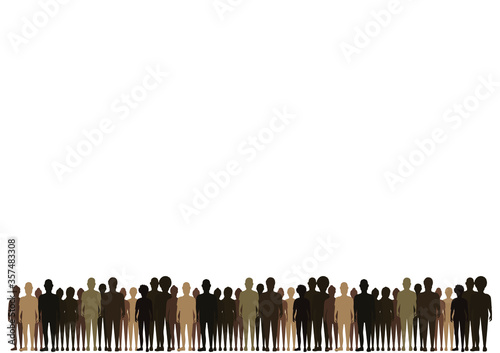 Silhouettes of black and brown figures