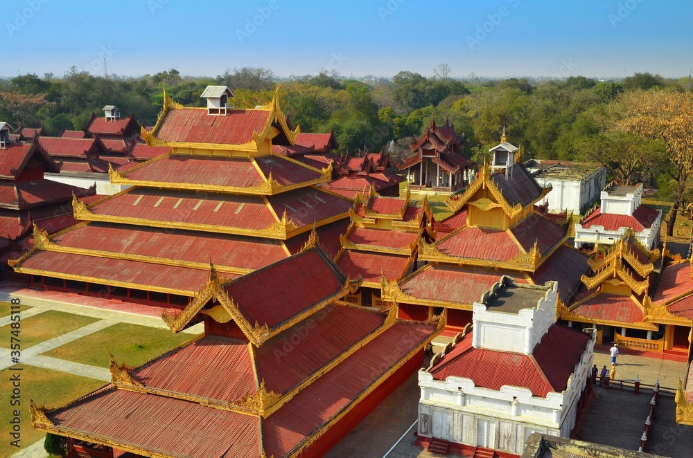 The Royal Palace of Mandalay in Myanmar The Royal Palace of Mandalay in Myanmar