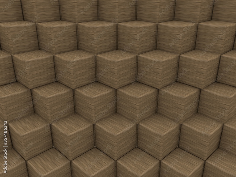 Fototapeta premium Background of wooden cubes in the form of steps