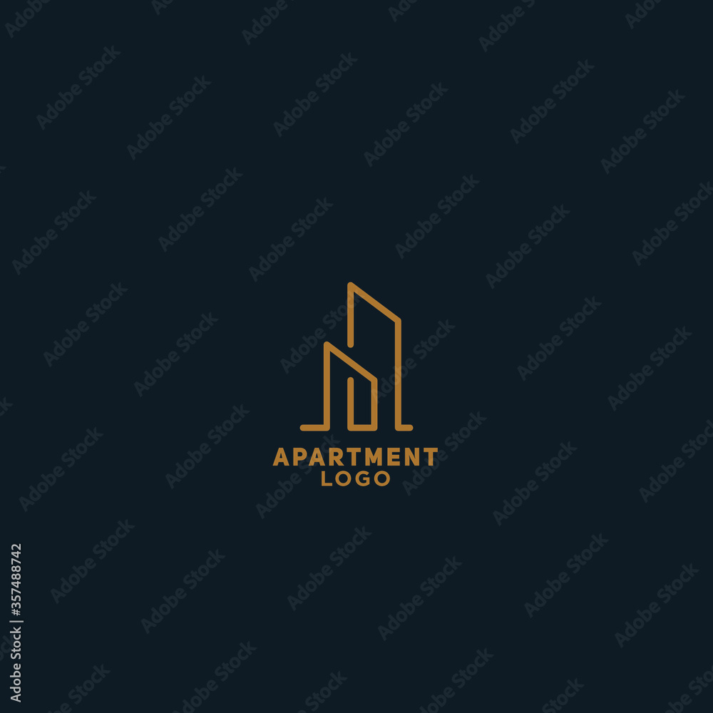 Abstract Buildings Logo. Real Estate Logo. Apartment Logo. Architecture, Resort and Creative House Logo.