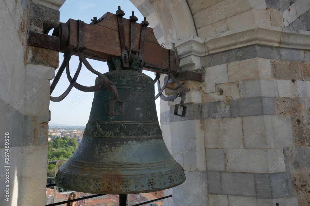 Fototapeta premium A clock in the bell tower of Pisa. Italy,Europe.