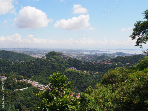Rio de Janeiro, Brazil - 09/03/2020: View on the city from the Corcovado mountain