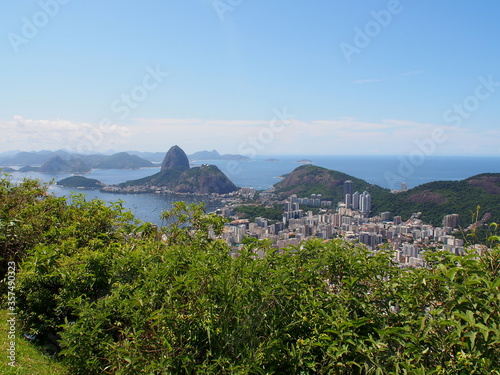 Rio de Janeiro, Brazil - 09/03/2020: View on the city from the Mirante Dona (Santa) Marta